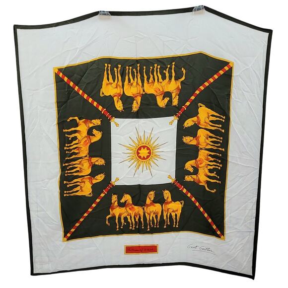 Gant Gaither Vintage Horses of Saint Mark Silk Scarf Art Print Square - Picture 1 of 8